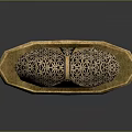 Ancient Decorative Sword With Engraved Blade And Intricate Gold Hilt Design
