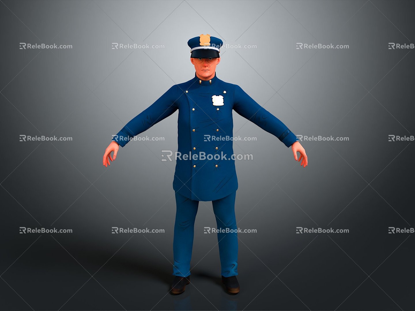 Modern Police Uniform Officer 3d model