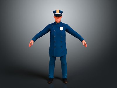 Modern Police Uniform Officer model