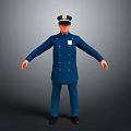 Modern Police Uniform Officer 3d model