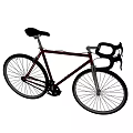 Sleek Road Bike With Black Saddle Drop Handlebars Dark Red Frame And Spoked Wheels