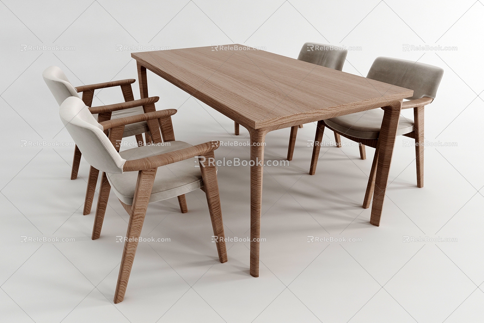 Table and chair combination model