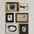 Framed Black And White Artworks With Diverse Frames For Wall Decoration