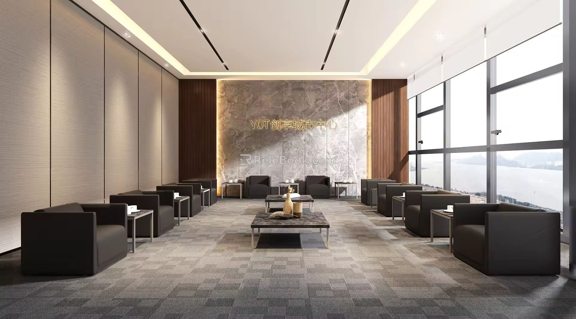 Modern Reception Room Conversation Room 3d model