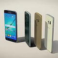 Samsung Mobile Phones With Front Screen Display And Green Gold White Back Design