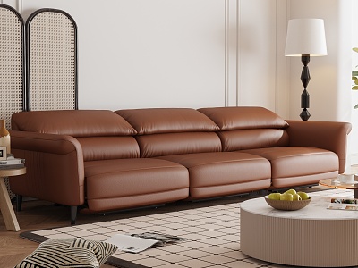 Modern three-seat sofa 3d model