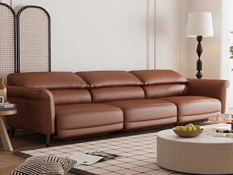 Modern three-seat sofa 3d model