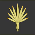 Yellow Nine Tailed Fox Mythical Creature 3D Model With Golden Tails And Fluffy Design