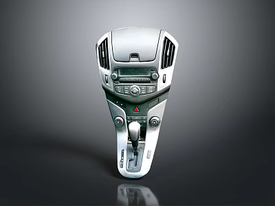 Sleek Car Interior Control Panel With Functional Buttons Knobs And LCD Display Screen 3d model