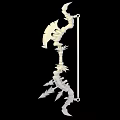 Unique Decorative Weapon with Arrow Head Metal Parts and Colorful Red Green Purple Accents