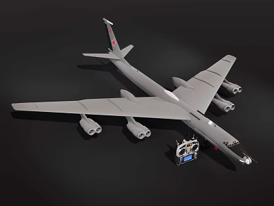 Military Strategic Bomber Weapon With Multiple Engines And Long Range Strike Capability 3d model