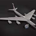 Military Strategic Bomber Weapon With Multiple Engines And Long Range Strike Capability 3d model
