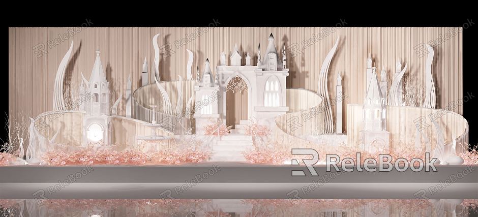 Castle Wedding Modern Wedding Scene model