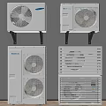 Modern air conditioner external unit 3d model
