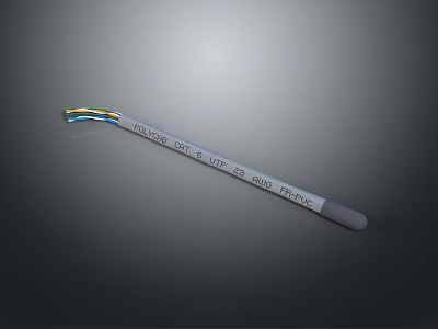 High Quality CAT 6 UTP Cable With 24 AWG 4PR Colorful Wires 3d model