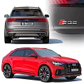 Silver Audi SUV Exterior Design With Sleek Body And Wheels