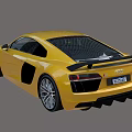 Sleek Yellow Audi Sports Car With Two Door Design And Sporty Alloy Wheels