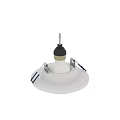 Modern White Downlight Spotlight With Circular Ring Structure And Recessed Lighting Fixture 3d model