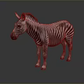 Detailed 3D Zebra Character Model For Game And Movie Scenes
