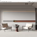 Modern leisure sofa combination sofa coffee table combination 3d model