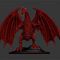 Red Dragon Winged Game and Movie Character Detailed Collectible Figure Model