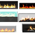 Modern Fireplace Design Ideas Featuring Realistic Flames And Various Flame Styles 3d model