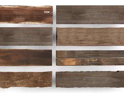 Old wooden board, old wooden board, old wooden bench surface 3d model