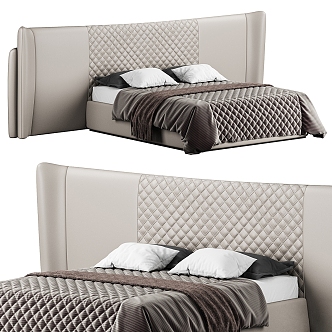 Modern Double Bed 3d model