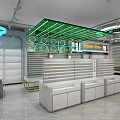 ILAHUI Mall Store With Bright Interior Shelves Display Counter And Signage