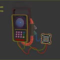 Handheld Electronic Device With Display Screen Control Buttons And Sensor Probe