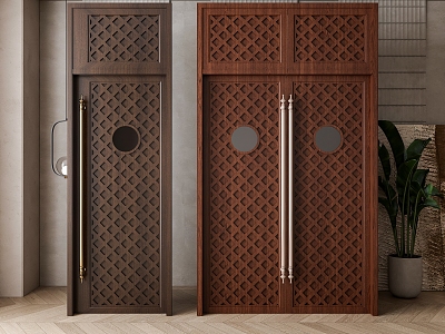 Double door combination 3d model