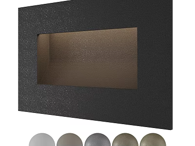Modern Embedded Wall Light With Black Frame And Multiple Color Options For Interior Decor 3d model
