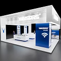 WISPRS Trade Show Booth With Modern Design Brand Signage And Product Display Counters