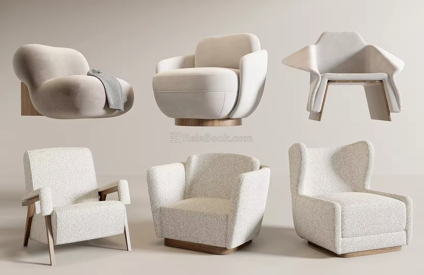 Silent Wind Single Sofa 3d model