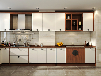 New Chinese Kitchen Cabinet 3d model