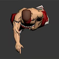Muscular Male Character With Red Cap Red Shorts Red Sneakers Standing In Dynamic Stance