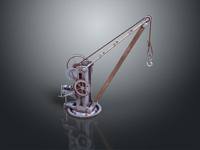 Industrial LOFT Crane Old Crane Old Crane Old Crane Vintage Crane 3d model