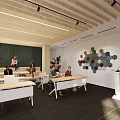 Modern Classroom Training Classroom 3d model