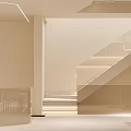 Modern Minimalist Interior Space With Lighting And Storage 3d model