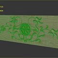 Floral Carved Wooden Panel With Intricate Leaf Flower Designs And Natural Wood Texture