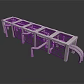 Industrial Equipment Metal Frame Structure Featuring Multiple Square Openings And Connecting Pipes