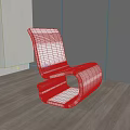 White Modern Leisure Chair With Sleek Lines In Interior Gray Walls Wooden Floor