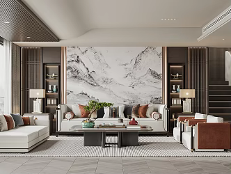 New Chinese Living Room 3d model