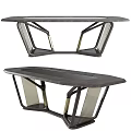 Elegant Contemporary Coffee Table With Geometric Metal Frame And Smooth Wooden Tabletop