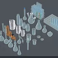 Laboratory Glassware Industrial Equipment Including Beakers Test Tubes Flasks And Petri Dishes