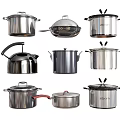 Premium Stainless Steel Cookware Set With Pots Pans Kettles And Lids