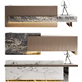 Light Luxury Reception Desk Front Desk Combination 3d model