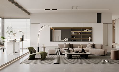 modern living room 3d model