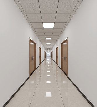 Modern office walkway 3d model