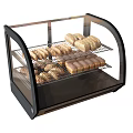 Commercial Bakery Display Case with Glass Door for Bread Rolls and Loaves